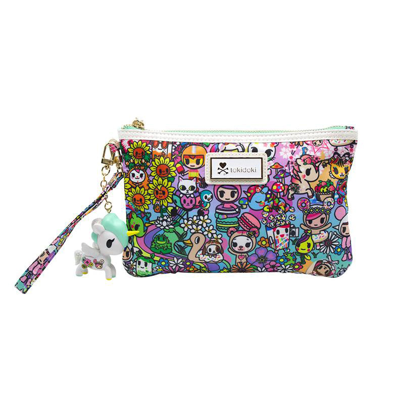 Flower Power Zip Pouch Wristlet