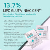 Glutathione Niacinamide Sheet Mask, 10 PCS